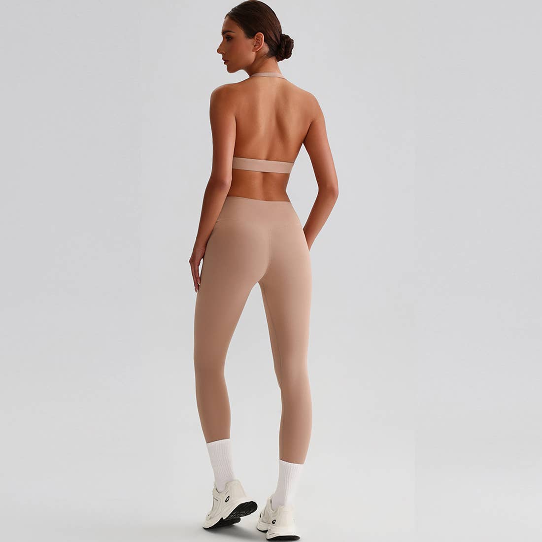 Women Yoga Set:High Support Sports Bra+Long Workout Leggings