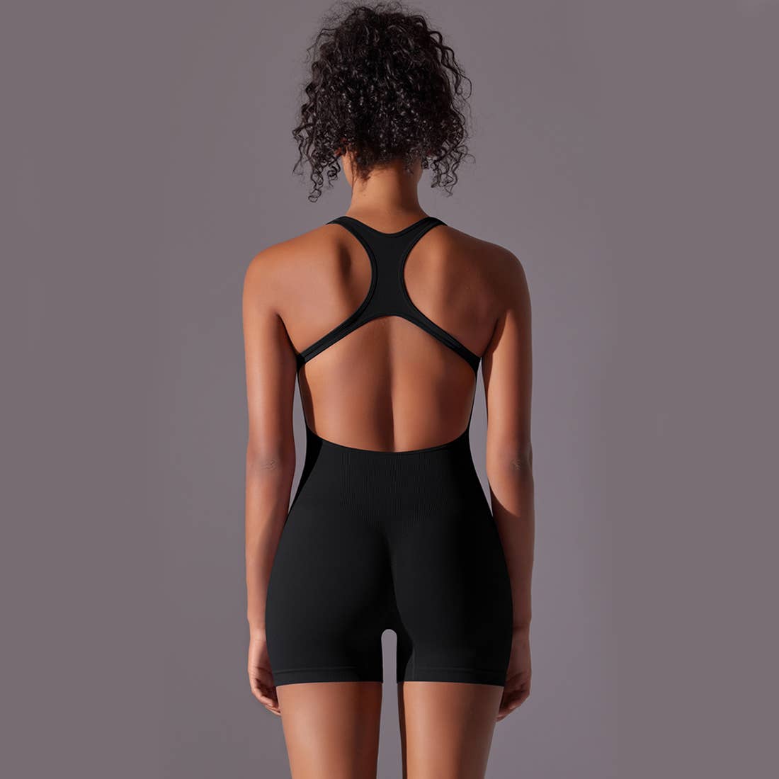 Women's Seamless I-Back Slim Fitness Sport Jumpsuit