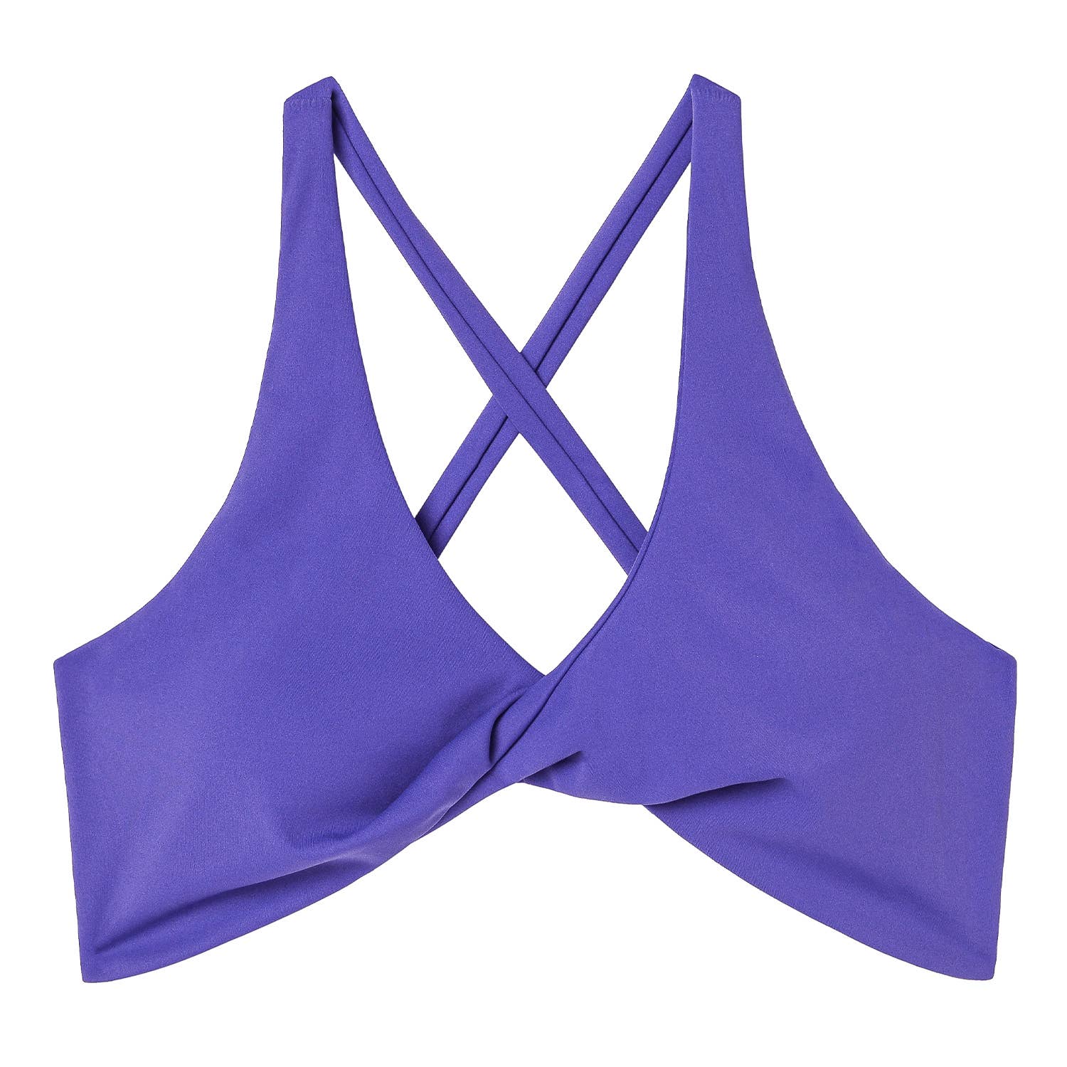 Women Fitness Padded Detachable Twist Design Yoga Sports Bra