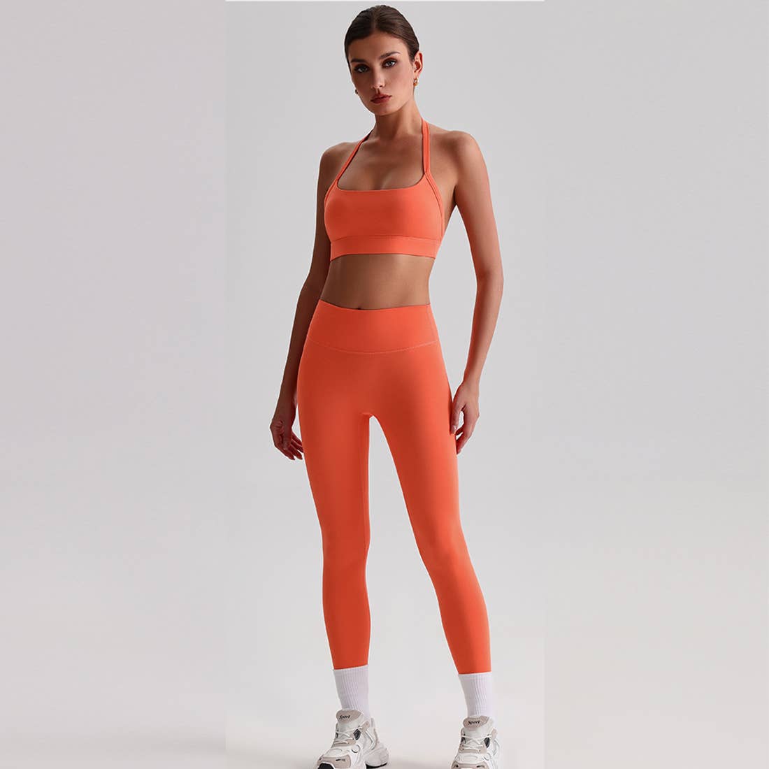 Women Yoga Set:High Support Sports Bra+Long Workout Leggings