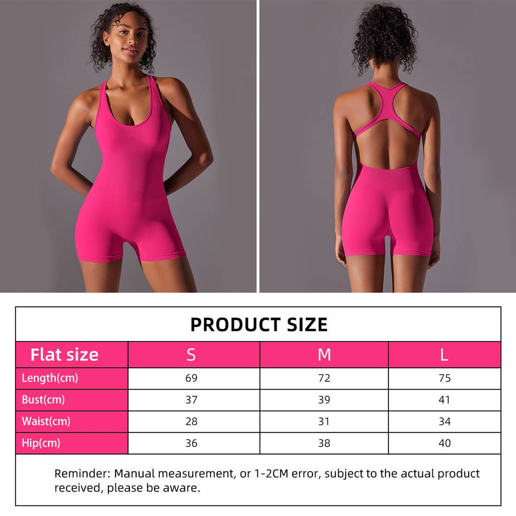 Women's Seamless I-Back Slim Fitness Sport Jumpsuit
