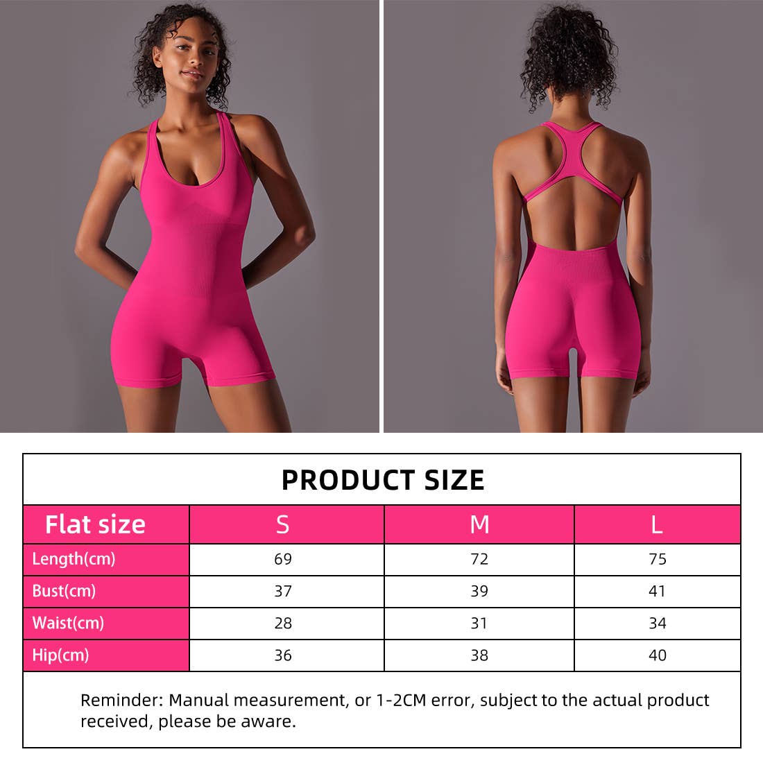 Women's Seamless I-Back Slim Fitness Sport Jumpsuit