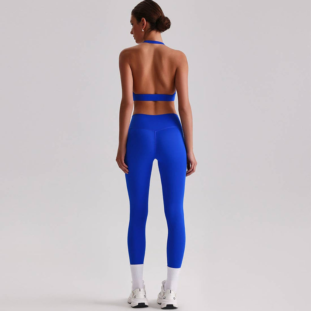 Women Yoga Set:High Support Sports Bra+Long Workout Leggings