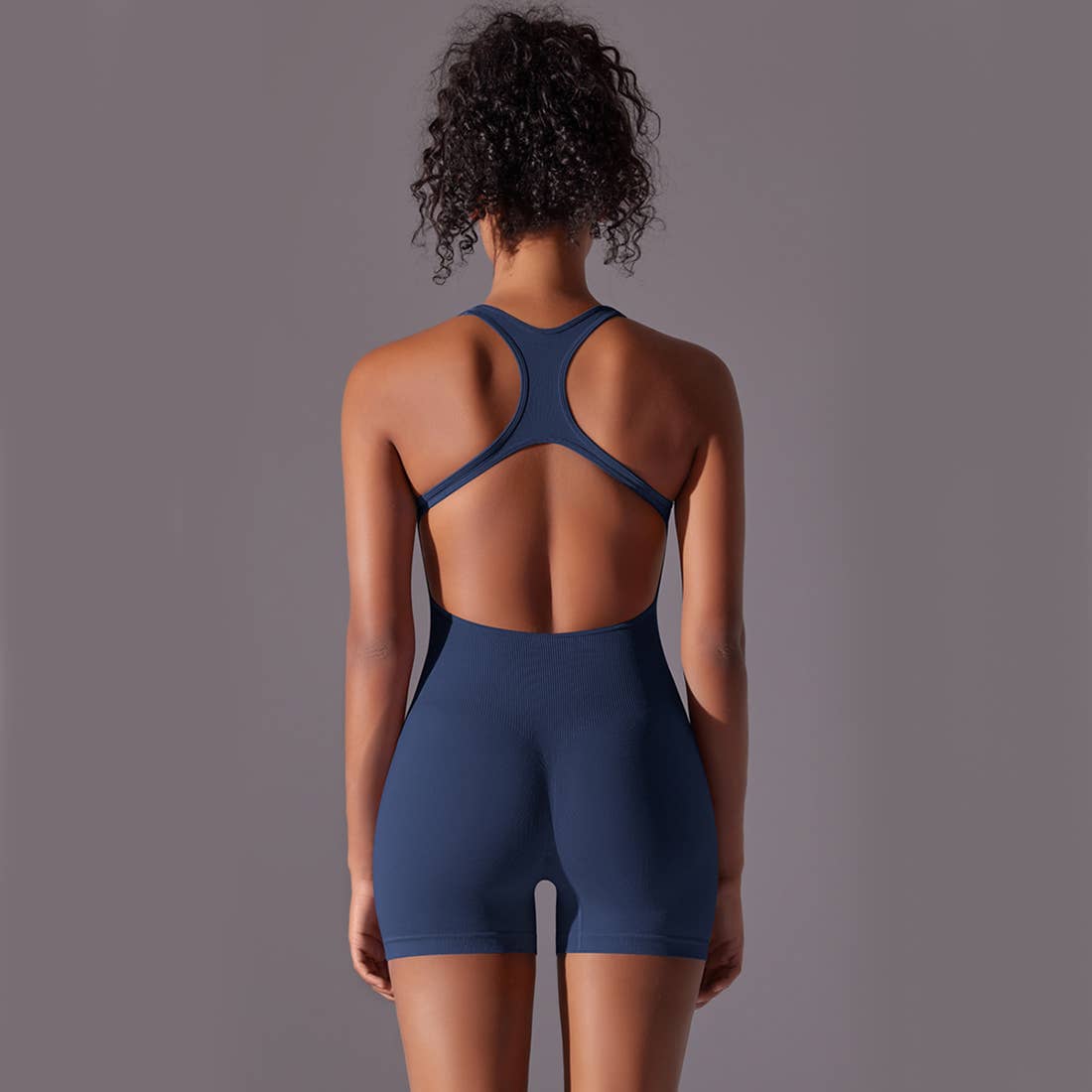 Women's Seamless I-Back Slim Fitness Sport Jumpsuit