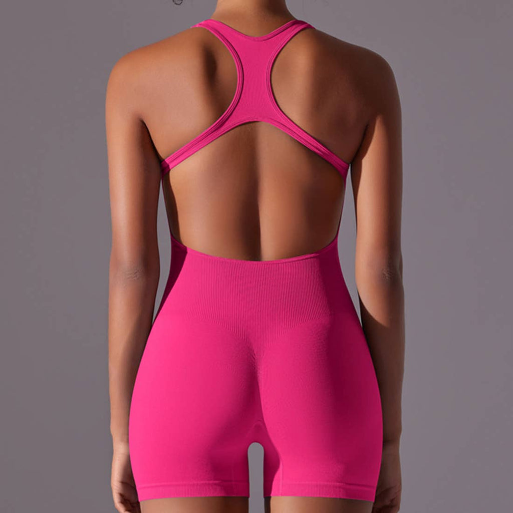 Women's Seamless I-Back Slim Fitness Sport Jumpsuit