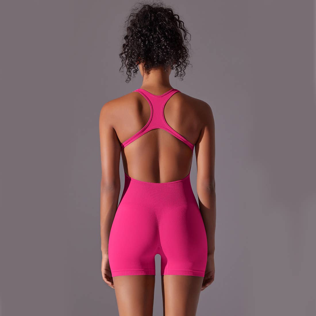 Women's Seamless I-Back Slim Fitness Sport Jumpsuit