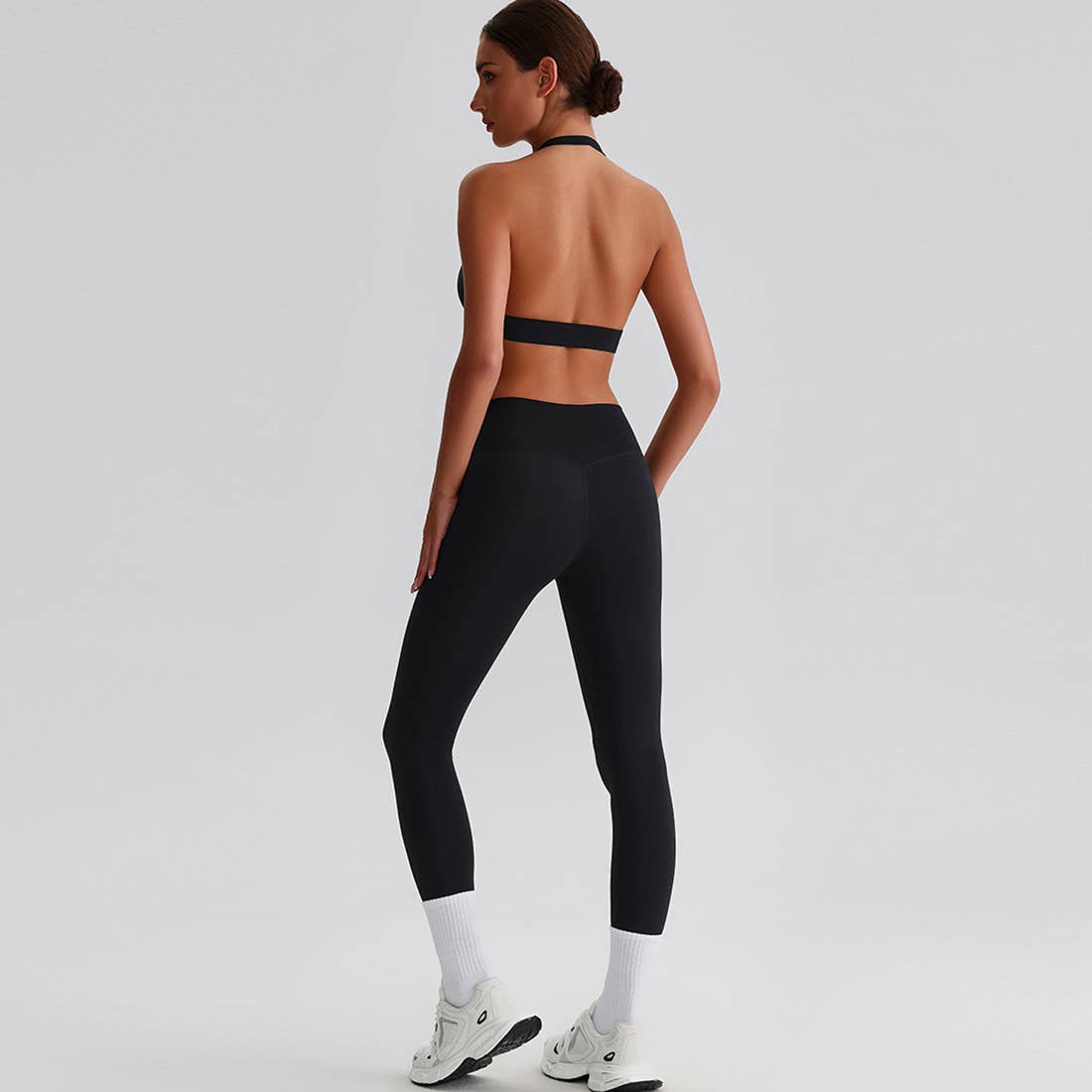 Women Yoga Set:High Support Sports Bra+Long Workout Leggings