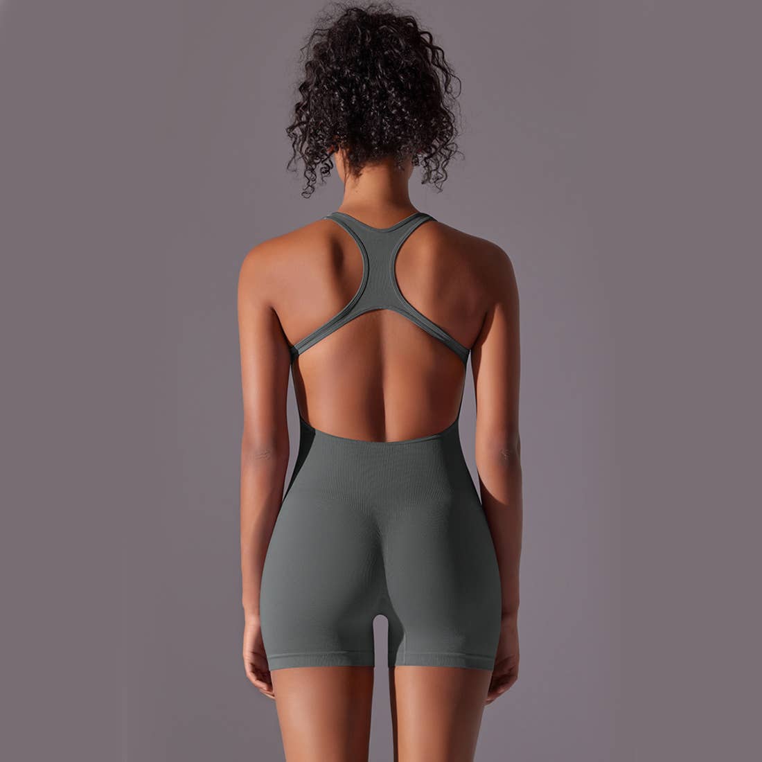 Women's Seamless I-Back Slim Fitness Sport Jumpsuit